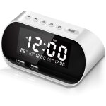 Ymyny - rveil, rveil pour la chambre, blanc, rveil pour les gros dormeurs, radio - rveil