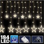 Ymyny rideau lumineux de nol 140 led avec toiles, blanc chaud, 2 m, extrieur, extensible -