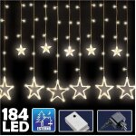 Ymyny rideau lumineux de noël 140 led avec étoiles, blanc chaud, 2 m, extérieur, extensible - Ymyny rideau lumineux de noël 140 led avec étoiles, blanc chaud, 2 m, extérieur, extensible -