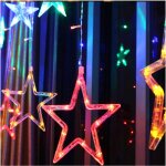 Rideau lumineux de nol 140 led avec toiles colores rvb, 2 m, extrieur, extensible - - ymyny