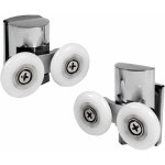 Ymyny roulettes pour porte de douche , haut et bas, 23mm, galets coulissants - lot de 2 pices