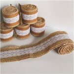 Ymyny - ruban de dentelle en jute pour dcorations de mariage ruban de tulle shabby -