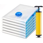 Sac de rangement sous vide, 6 sacs (40 x 60 cm) rutilisables les housse de rangement sous vide sous ...