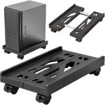 Ymyny support pc sous bureau: support d'unit centrale mobile avec roues verrouillables, antidrapantes ...