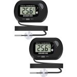 Ymyny thermomtre lcd numrique d'aquarium avec ventouses et sonde tanche pour aquarium fish tank, reptile ...