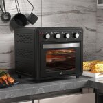 Mini four  convection 30l, 90c - 230c avec plaque de cuisson, grille, plateau ramasse - miettes, friteuse ...