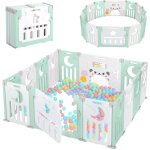 Parc bb 12 + 2 panneaux, barrire de scurit portail, grille de protection en plastiqu ecologiques, ...