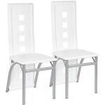 Lot de 2 chaises de salle  manger, chaise de cuisine cuir synthtique, pour salle  manger, cuisine, ...