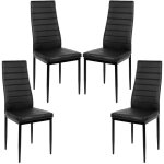 Lot de 4 chaises de salle  manger, chaise de cuisine cuir synthtique, pour salle  manger, cuisine, ...
