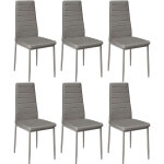 Lot de 6 chaises de salle � manger, chaise de cuisine cuir synth�tique, pour salle � manger, cuisine, ...