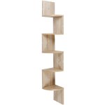 Yongqing - etag�re d'angle bois etag�re murale couleur ch�ne etag�re meuble d'angle suspendue