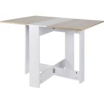 Yongqing - table  manger pliante de 4  6 personnes de style contemporain blanc mat