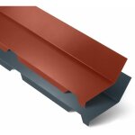 Yousteel - fatire crante contre mur 2100 mm elda coloris: rouge tuile ral 8012