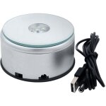 Ywnyt base d'affichage � 7 led pour cristaux d'art en verre, lumi�re color�e, support rotatif en cristal, ...