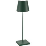 Zafferano - lampe de table led poldina pro vert fonc�, rechargeable et dimmable avec une autonomie allant ...