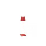 Zafferano - lampe de table led rechargeable et dimmable poldina pro micro red avec autonomie jusqu'� ...