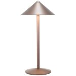 Zafferano - lampe de table led rechargeable pina l desk bronze, 6w, ip65, variateur tactile, tte magntique, ...