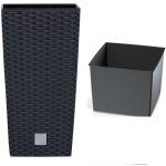 Marmite rato de 7, 2 litres avec insert 17 x 17 x 32, 4 cm en couleur anthracite - anthracite