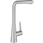 Zedra - mitigeur d'vier avec douchette extractible, smartcontrol, supersteel 32553dc2 - grohe