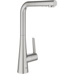 Zedra - mitigeur d'�vier avec douchette extractible, smartcontrol, supersteel 32553dc2 - grohe