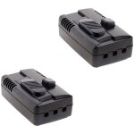 Zenitech - lot de 2 variateurs de lumire  pied  cbler led - noir - elexity