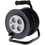 Zenitech - enrouleur 4 prises h05vv - f 3g1mm 25m + coupe - circuit - noir