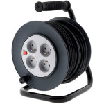 Zenitech - enrouleur 4 prises h05vv - f 3g1mm� 25m + coupe - circuit - noir