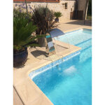 Zenlys cascade de piscine inox inox demi c?ur hauteur 80cm