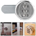 Zerodis verrouillage par mot de passe verrou d'armoire � code m�canique � 3 chiffres, chrome, 20 mm / ...