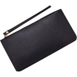 Zipper retro cash clip sac de rangement porte - monnaie (noir),