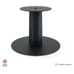 Pied central deco - gem pour table basse en acier finition époxy noir à visser, h. 39 cm Pied central deco - gem pour table basse en acier finition époxy noir à visser, h. 39 cm