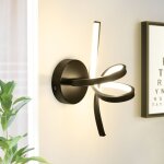 Applique murale intrieure  led, lampe de mur noire : lampe murale pour escalier, couloir, salon, chambre ...