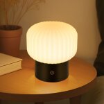 Zmh luminaire de chevet led sans fil blanc luminosit� r�glable tactile rechargeable usb ip44 r�sistant ...