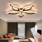 Zmh luminaire plafond led 80cm 75w noir luminosit� r�glable 3000 - 6500k avec commande � distance mode ...
