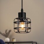 Zmh luminaire suspension salle � manger classique m�tal 1 �clairage e14 noir r�glable en hauteur sans ...