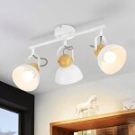 Zmh - plafonnier 3 spots de plafond blanc vintage - 3 ampoules spots de plafond rtro e27 lampe de cuisine ...