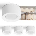 Plafonnier 4er applique montage spot blanc : projecteur de montage rond lampe de plafond couloir moderne ...