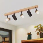Plafonnier 5 spots de plafond en bois spots de plafond noir gu10 lampe de salon 350° lampe de couloir ... Plafonnier 5 spots de plafond en bois spots de plafond noir gu10 lampe de salon 350° lampe de couloir ...