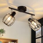 Plafonnier vintage spot de plafond 2flammes - lampe de plafond abat - jour en cristal retro spot industriel ... Plafonnier vintage spot de plafond 2flammes - lampe de plafond abat - jour en cristal retro spot industriel ...