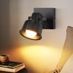 Spot de plafond 1 ampoule noir - spot mural vintage pivotant 350� max 40 w spot e14 douille lampe de ...