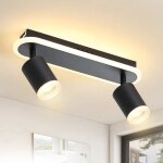 Zmh spot de plafond led 2 flammes - plafonnier gu10 métal orientable 330°moderne spot de plafond blanc ... Zmh spot de plafond led 2 flammes - plafonnier gu10 métal orientable 330°moderne spot de plafond blanc ...