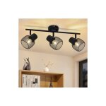 Spot de plafond noir plafonnier vintage - 3 flammes plafonnier mtal pivotant 330led spot intrieur ...