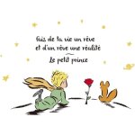 Zolginah - autocollant mural petit prince, citation de fleurs, faites de votre vie un r�ve, d�coration ...