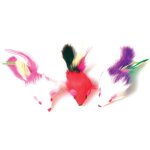 3 souris à plume multi couleur jouet pour chat zolux 3 souris à plume multi couleur jouet pour chat zolux