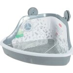Bac toilette d'angle 25 x 25 x 32 cm hauteur 15 cm pour rongeur zolux