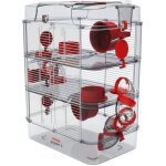 Zolux - cage trio rody3. couleur grenadine pour rongeur