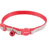 Zolux - collier shiny nylon rglable de 17  30 cm rouge pour chat