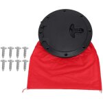 Zoternen - kit de plaque de pont noire, couvercle de trappe rond avec sac d'tanchit rouge pour grement ...