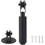 Poulie en bois, poulie de lustre, support mural, poulie de suspension noire, poulie, barre de support, ...