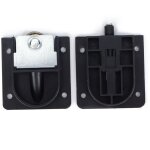Zoternen - poulle en plastique noire de porte coulissante muette avec mobilier de roulement accessoire ...